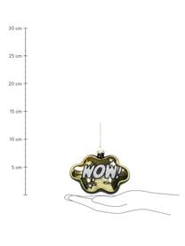 Ozdoba choinkowa Cloud Wow, 2 szt., Odcienie złotego, odcienie srebrnego, czarny, S 11 x W 8 cm