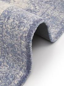 Alfombra Elegant, estilo vintage, Parte superior: 100% nylon, Reverso: 100% algodón, Azul, An 160 x L 230 cm (Tamaño M)