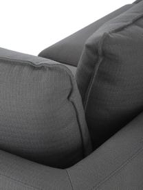 Sofa narożna XL Tribeca, Tapicerka: poliester Dzięki tkaninie, Stelaż: lite drewno sosnowe, Nogi: lite drewno sosnowe, laki, Antracytowa tkanina, S 405 x G 228 cm, lewostronna