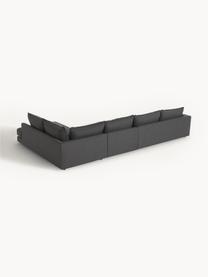 Sofa narożna XL Tribeca, Tapicerka: 100% poliester Dzięki tka, Stelaż: lite drewno sosnowe z cer, Nogi: lite drewno sosnowe z cer, Antracytowa tkanina, S 405 x G 228 cm, lewostronna