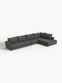 Sofá rinconera grande Tribeca, Tapizado: 100% poliéster Alta resis, Estructura: madera de haya, Patas: madera de haya maciza pin, Tejido gris antracita, An 405 x F 228 cm, chaise longue izquierda