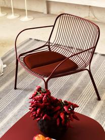 Coussin de chaise d'extérieur Hiray, Rouge rouille, larg. 43 x long. 47 cm