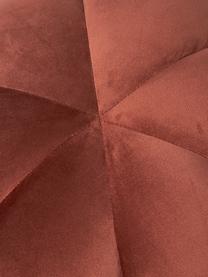 Fluwelen poef Cali, Bekleding: polyester fluweel, Fluweel terracotta, Ø 46 x H 44 cm