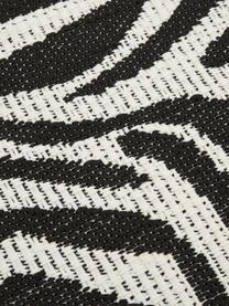 Tappeto da interno-esterno con stampa zebra Exotic, 86% polipropilene, 14% poliestere, Bianco crema, nero, Larg. 120 x Lung. 170 cm (taglia S)