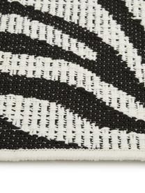 In- & Outdoor-Teppich Exotic mit Zebra Print, 86% Polypropylen, 14% Polyester, Cremeweiß, Schwarz, B 120 x L 170 cm (Größe S)