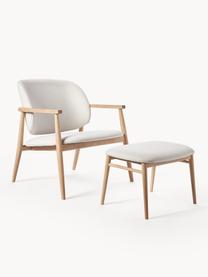 Dřevěná stolička s polstrováním Aurea, Béžová, dubové dřevo, Š 58 cm, V 40 cm