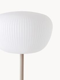 Lámpara de pie para exterior regulable Tara, Pantalla: Cristal acrílico, Blanco, beige claro, Al 151 cm