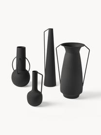 Set 4 vasi di design Roman, Ferro verniciato a polvere, Nero, Set in varie misure
