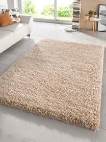 Flauschiger Hochflor-Teppich Venice in Braun, Flor: 100% Polypropylen, Braun, B 120 x L 170 cm (Grösse S)