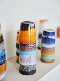 Handbeschilderde keramische bekers 70's met reactief glazuur, set van 6, Keramiek, Design 3, Ø 8 x H 8 cm, 180 ml