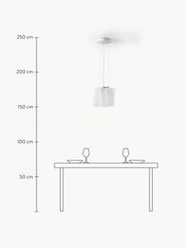 Mundgeblasene Pendelleuchte Logico, Lampenschirm: Glas, mundgeblasen, Baldachin: Aluminium, beschichtet, Weiss, semi-transparent, B 40 x H 31 cm