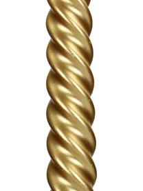 Gedraaide kaarsen Twisted, 4 stuks, Was, Goudkleurig, L 26 cm