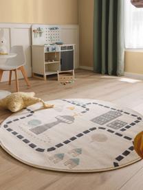 Runder Kinderteppich Juno, 100 % Polypropylen, Hellbeige, Mehrfarbig, Ø 120 cm (Größe S)