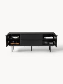 Aparador de madera Elona, Estructura: tablero de fibras de dens, Negro, An 140 x Al 55 cm