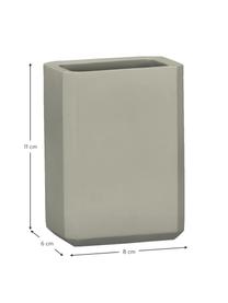 Porta spazzolini in cemento Loft, Cemento, Grigio, Larg. 8 x Alt. 11 cm