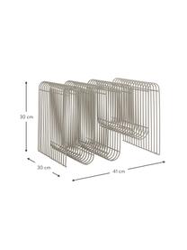 Zeitschriftenhalter Curva aus Metall, Metall, beschichtet, Taupe, B 41 x H 30 cm