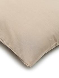 Taies d'oreiller en percale de coton Elsie, 2 pièces, Beige, larg. 40 x long. 80 cm