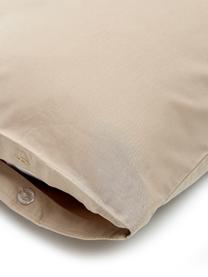 Taies d'oreiller en percale de coton Elsie, 2 pièces, Beige, larg. 40 x long. 80 cm