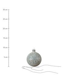 Weihnachtskugeln Serro Ø 8 cm, 2 Stück, Silberfarben, Ø 8 cm