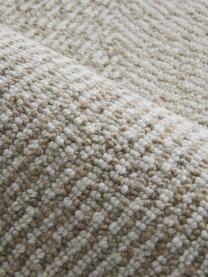 Großer handgewebter Teppich Canyon mit wellenförmiger Musterung in Beige/Weiß, 51% Polyester, 49% Wolle, Beige, B 200 x L 300 cm (Größe L)