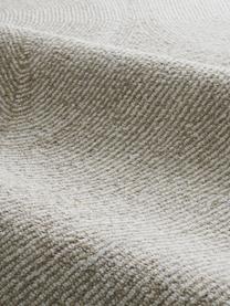 Grote handgeweven vloerkleed Canyon met golfachtig patroon in beige/wit, 51% polyester, 49% wol, Beige, B 200 x L 300 cm (maat L)