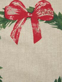 Set 3 copricuscini con stampa natalizia Joy, Cotone, Beige chiaro, nero, Larg. 40 x Lung. 40 cm