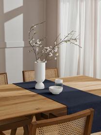 Chemin de table Riva, 55 % coton, 45 % polyester

Le matériau est certifié STANDARD 100 OEKO-TEX®, 14.HIN.40536, HOHENSTEIN HTTI, Bleu foncé, larg. 40 x long. 150 cm