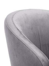 Samt-Armlehnstuhl Celia in modernem Design, Bezug: Samt (Polyester) Der hoch, Beine: Metall, pulverbeschichtet, Samt Stahlgrau, B 57 x T 62 cm