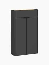 Highboard Gabriela, Handvatten: gecoat metaal, Antraciet, B 56 x H 97 cm