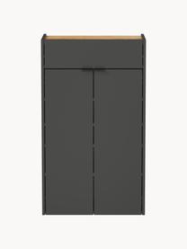 Highboard Gabriela, Handvatten: gecoat metaal, Antraciet, B 56 x H 97 cm