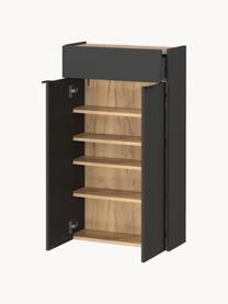 Highboard Gabriela, Handvatten: gecoat metaal, Antraciet, B 56 x H 97 cm