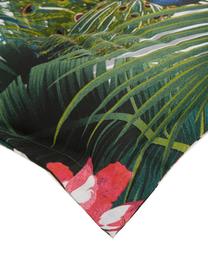 Hochlehner-Stuhlauflage Flower mit tropischem Print, 50% Baumwolle, 45% Polyester,
5% andere Fasern, Mehrfarbig, 50 x 123 cm