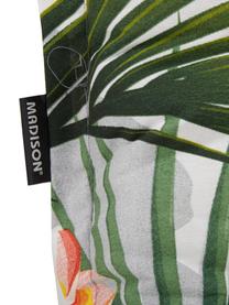 Hoog tuinstoelkussen Flower met tropische print, 50% katoen, 45% polyester,
5% andere vezels, Multicolour, 50 x 123 cm