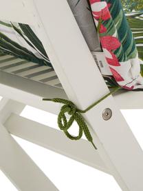 Hoog tuinstoelkussen Flower met tropische print, 50% katoen, 45% polyester,
5% andere vezels, Multicolour, 50 x 123 cm