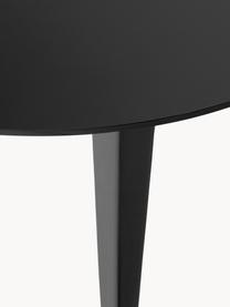 Ovaler Esstisch Archie aus massivem Mangoholz in Schwarz, 200 x 100 cm, Massives Mangoholz, lackiert, Mangoholz, schwarz lackiert, B 200 x T 100 cm