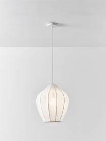 Plafondlamp Silvan, Lampenkap: textiel, Baldakijn: gepoedercoat metaal, Goudkleurig, Ø 40 x H 42 cm