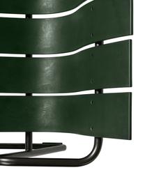 Banco artesanal para exterior Ocean, Estructura: acero reciclado recubiert, Verde oscuro, negro, An 157 x F 58 cm