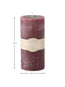 Set de velas Trent, 3 uds., Cera, Tonos rojos, Ø 7 x Al 15 cm