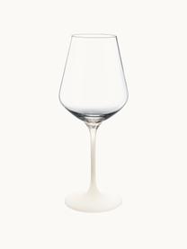 Kieliszek do czerwonego wina ze szkła kryształowego Rock, 4 szt., Szkło kryształowe, Transparentny, biały, Ø 10 x W 23 cm, 470 ml