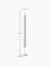 Grosse dimmbare LED-Stehlampe Emi, Aluminium, beschichtet, Weiss, H 170 cm