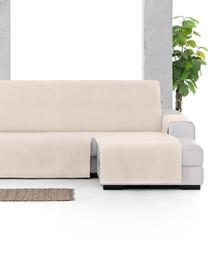 Funda de sofá Levante, 65% algodón, 35% poliéster, Beige, Brazo corto (150 x 240 cm, chaise longue derecha)