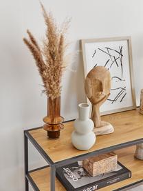 Vaso di design Rilla, alt. 21 cm, Vetro, Marrone chiaro, trasparente, Ø 10 x Alt. 21 cm