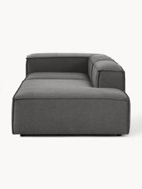 Modulaire chaise longue Lennon, Bekleding: 100% polyester De slijtva, Frame: massief grenenhout, multi, Poten: kunststof Dit product is , Geweven stof antraciet, B 269 x D 119 cm, armleuning links