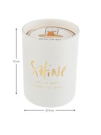 Candela profumata Shine (tè bianco), Contenitore: vetro, Bianco, Ø 9 x Alt. 12 cm