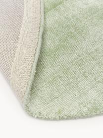 Tapis rond en viscose tissé main Jane, Vert sauge, Ø 150 cm (taille M)