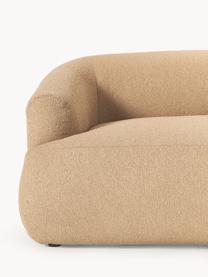 Sofa modułowa bouclé Sofia (3-osobowa), Tapicerka: bouclé (100% poliester) D, Stelaż: drewno świerkowe z certyf, Nogi: tworzywo sztuczne, Beżowy bouclé, S 273 x G 103 cm