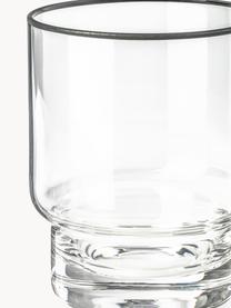 Ręcznie wykonana szklanka do wody Mira, 4 szt., Szkło, Transparentny, Ø 8 x W 10 cm