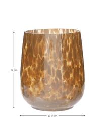 Waxinelichthouder Gunia, Glas, Mosterdgeel, Ø 9 x H 12 cm