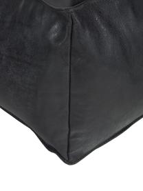 Leder-Bodenkissen Porthos in Schwarz, Bezug: 100% Anilinleder, Schwarz, 80 x 33 cm