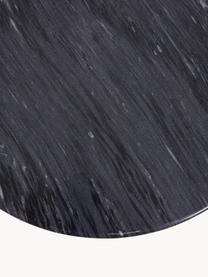 Marmeren tuintafel Loire, Tafelblad: marmer, Frame: gepoedercoat metaal, Donkergrijs, Ø 60 x H 72 cm